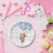 Teddy Bear Balloon Babydusche Teller (Party)