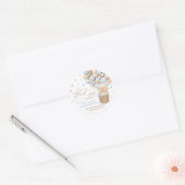 Teddy Bear Balloon Bearly Wait Baby Shooting Favor Runder Aufkleber (Umschlag)