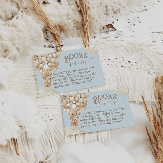 Teddy Bear Balloon Bearly Wait Baby Showbücher Begleitkarte