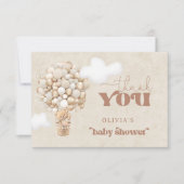 Teddy Bear Balloon Bearly Wait Vielen Dank Karte (Vorderseite)