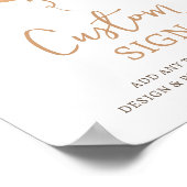 Teddy Bear Balloon Beary First Birthday Custom Poster (Ecke)