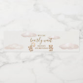 Teddy Bear Balloon Birthday Wasserflaschenetikett (Einzelnes Label)