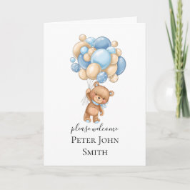 Teddy Bear Balloon Blue Ankündigung
