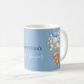 Teddy Bear Balloon Blue Kaffeetasse (VorderseiteRechts)