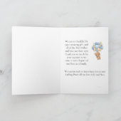 Teddy Bear Balloon Blue So Dankbarkeit Karte (Innenseite)