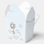 Teddy Bear Balloon Blue Tan Baby Dusche Geschenkschachtel (Geöffnet)