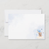 Teddy Bear Balloon Blue Vielen Dank Karten (Rückseite)