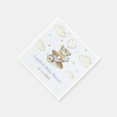 Teddy Bear Balloon Boy Bearly Wait Baby Dusche Serviette (Ecke)