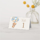 Teddy Bear Balloon Brown Platzkarte (Rückseite)