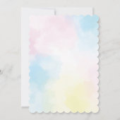 Teddy Bear Balloon Clouds Beary First Birthday Einladung (Rückseite)