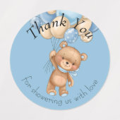 Teddy Bear BALLOON danke Ihnen Labels Etiketten (Design 2)