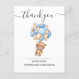 Teddy Bear Balloon Danke Karte