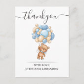 Teddy Bear Balloon Danke Karte (Vorderseite)