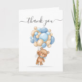 Teddy Bear Balloon Danke Karte (Vorderseite)