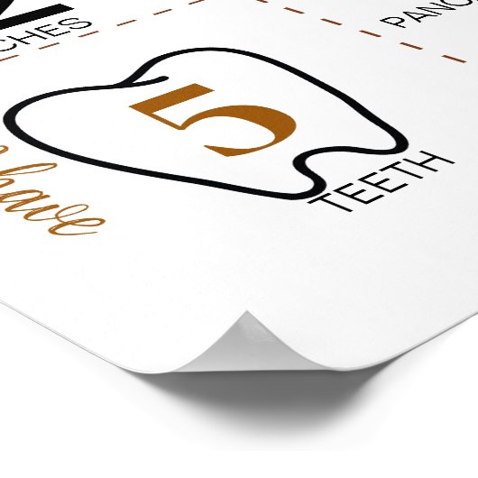 Teddy Bear Balloon First Birthday Milestone Zeiche Poster (Ecke)