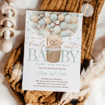 Teddy Bear Balloon Gender Neutral Baby Dusche Einladung<br><div class="desc">Teddy Bear Balloon Gender Neutral Baby Shower Einladung Alle Designs sind © PIXEL PERFECTION PARTY LTD</div>