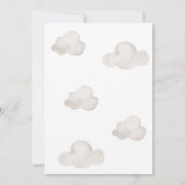 Teddy Bear Balloon Gender Neutral Baby Dusche Einladung (Rückseite)