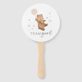 Teddy Bear Balloon Gender Reveal - Voting Fan Fächer (Vorderseite)