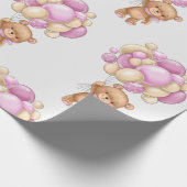 Teddy Bear Balloon Geschenkpapier (Ecke)