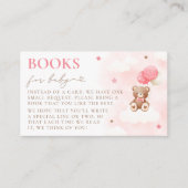 Teddy Bear Balloon Girl Books for Baby Card Begleitkarte (Vorderseite)