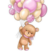 Teddy Bear Balloon Gott Eltern dankbar Karte