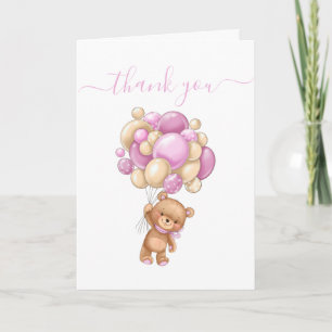 Teddy Bear Balloon Gott Eltern dankbar Karte