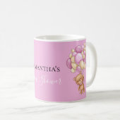 Teddy Bear Balloon Pink Tasse (VorderseiteRechts)