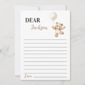 Teddy Bear Balloon Time Capsule Note Card Dankeskarte (Vorderseite)