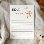 Teddy Bear Balloon Time Capsule Note Card Dankeskarte
