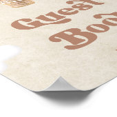 Teddy Bear Balloons Baby Shooter Guest Book Poster (Ecke)