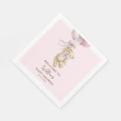 Teddy Bear Balloons Baby Shower Napkins Serviette (Ecke)