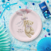 Teddy Bear Balloons Baby Shower Paper Plates Pappteller (Party)