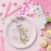 Teddy Bear Balloons Baby Shower Paper Plates Pappteller (Party)