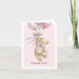 Teddy Bear Balloons Baby Shower Thank You Cards Karte