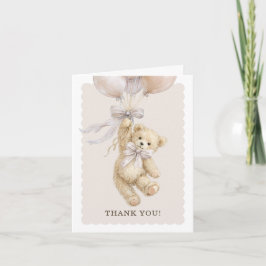 Teddy Bear Balloons Baby Shower Thank You Cards Karte