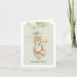 Teddy Bear Balloons Baby Shower Thank You Cards Karte