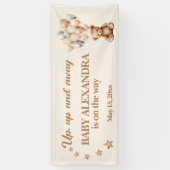 Teddy Bear Balloons Babydusche auf und ab Banner (Vertikal)