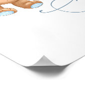 Teddy Bear Balloons Babydusche Begrüßungszeichen Poster (Ecke)