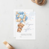Teddy Bear Balloons Babydusche Windelwanne Mitteilungskarte (Vorderseite/Rückseite Beispiel)