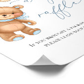 Teddy Bear Balloons Babydusche Windelwanne Poster (Ecke)