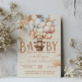 Teddy Bear Balloons Bearly Wait Baby Dusche Einladung