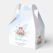 Teddy Bear Balloons Bearly Wait Blue Baby Dusche Geschenkschachtel (Rückseite)