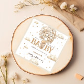 Teddy Bear Balloons Bearly Wait Boho Baby Dusche Serviette