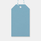 Teddy Bear Balloons Blue Baby Dusche Vielen Dank Geschenkanhänger (Rückseite)