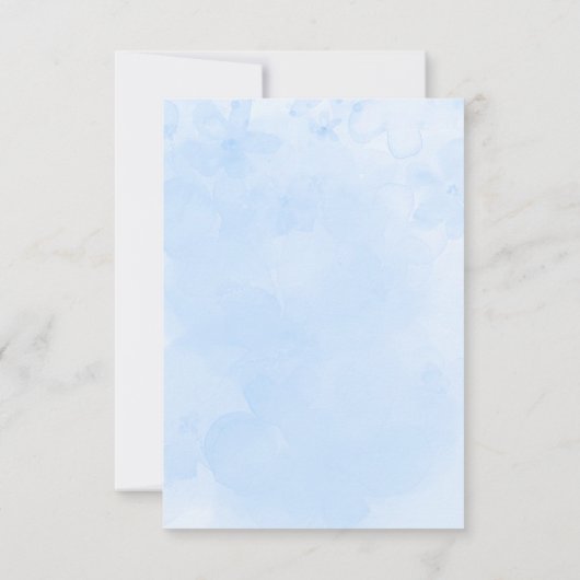 Teddy Bear Balloons Blue Boy Baby Dusche Dankeskarte (Rückseite)