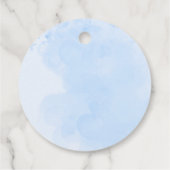 Teddy Bear Balloons | Blue Boy Baby Dusche Geschenkanhänger (Rückseite)