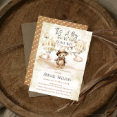 Teddy Bear Balloons Boy Bearly Wait Baby Dusche Einladung