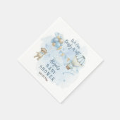 Teddy Bear Balloons Boy Bearly Wait Baby Dusche Serviette (Ecke)