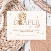 Teddy Bear Balloons Diaper Raffle Baby Dusche Begleitkarte