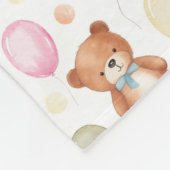 Teddy Bear & Balloons Fleece Blanket - weich & gem (Ecke)